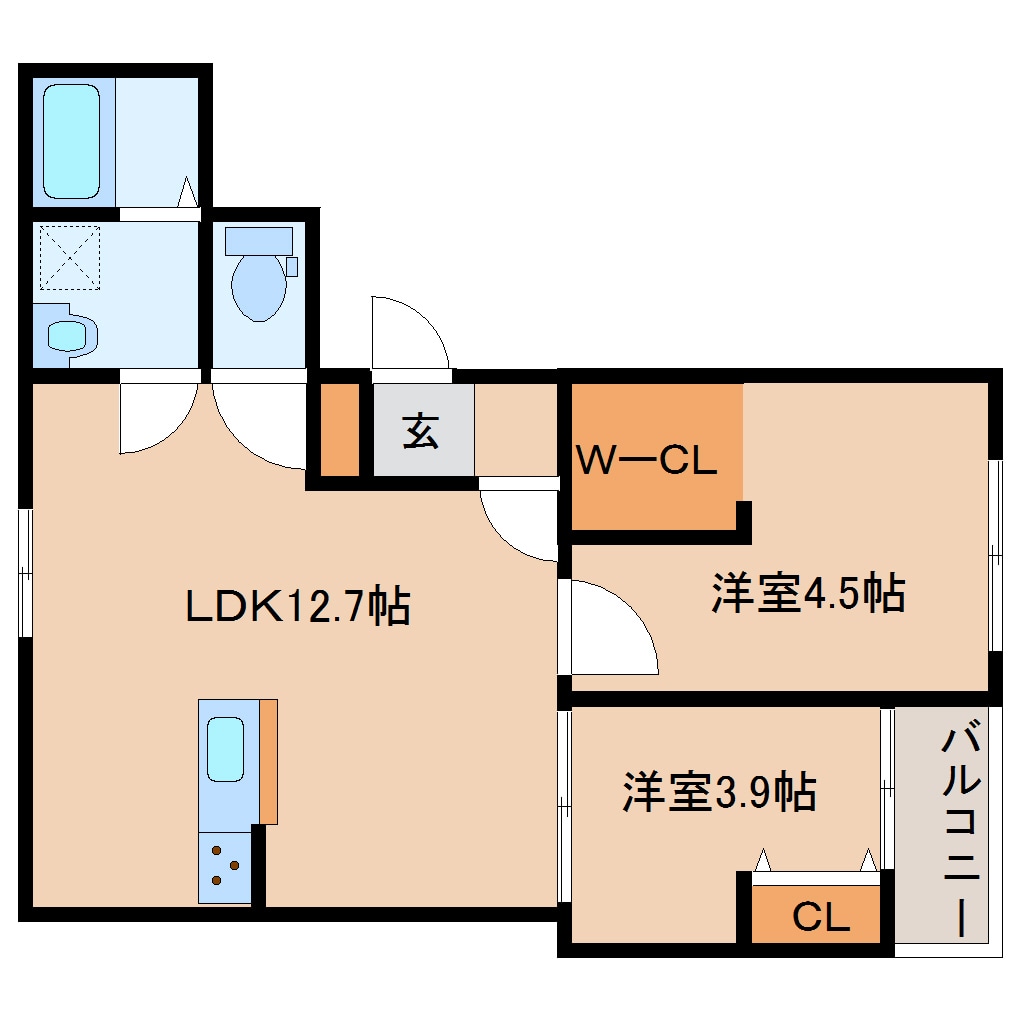 筒井駅 徒歩4分 3階の物件間取画像