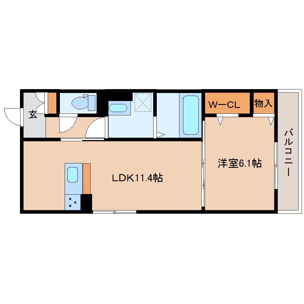 郡山駅 徒歩8分 3階の物件間取画像