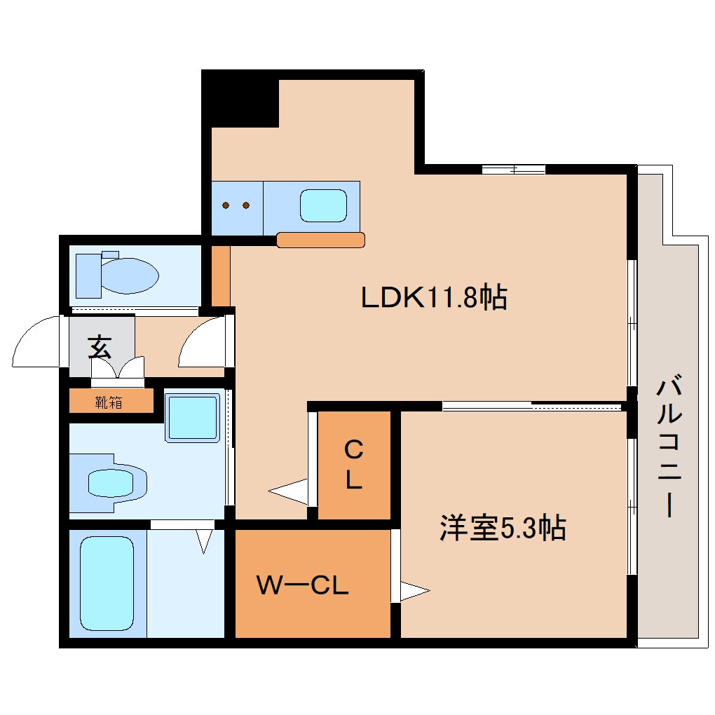 郡山駅 徒歩4分 3階の物件間取画像