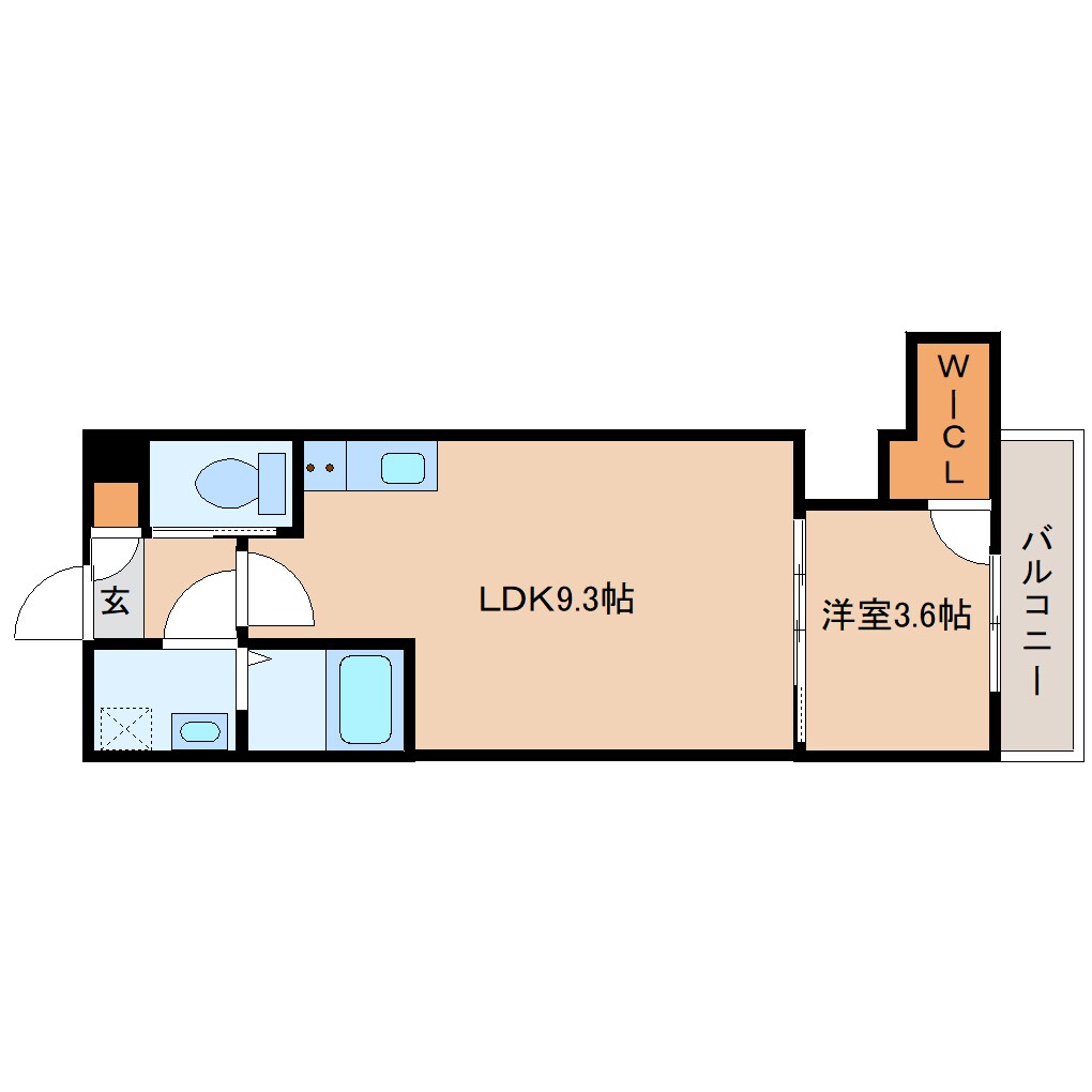 奈良県大和郡山市魚町コーポ 3階の物件間取画像