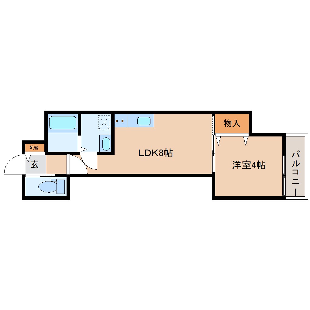 近鉄郡山駅 徒歩6分 1階の物件間取画像