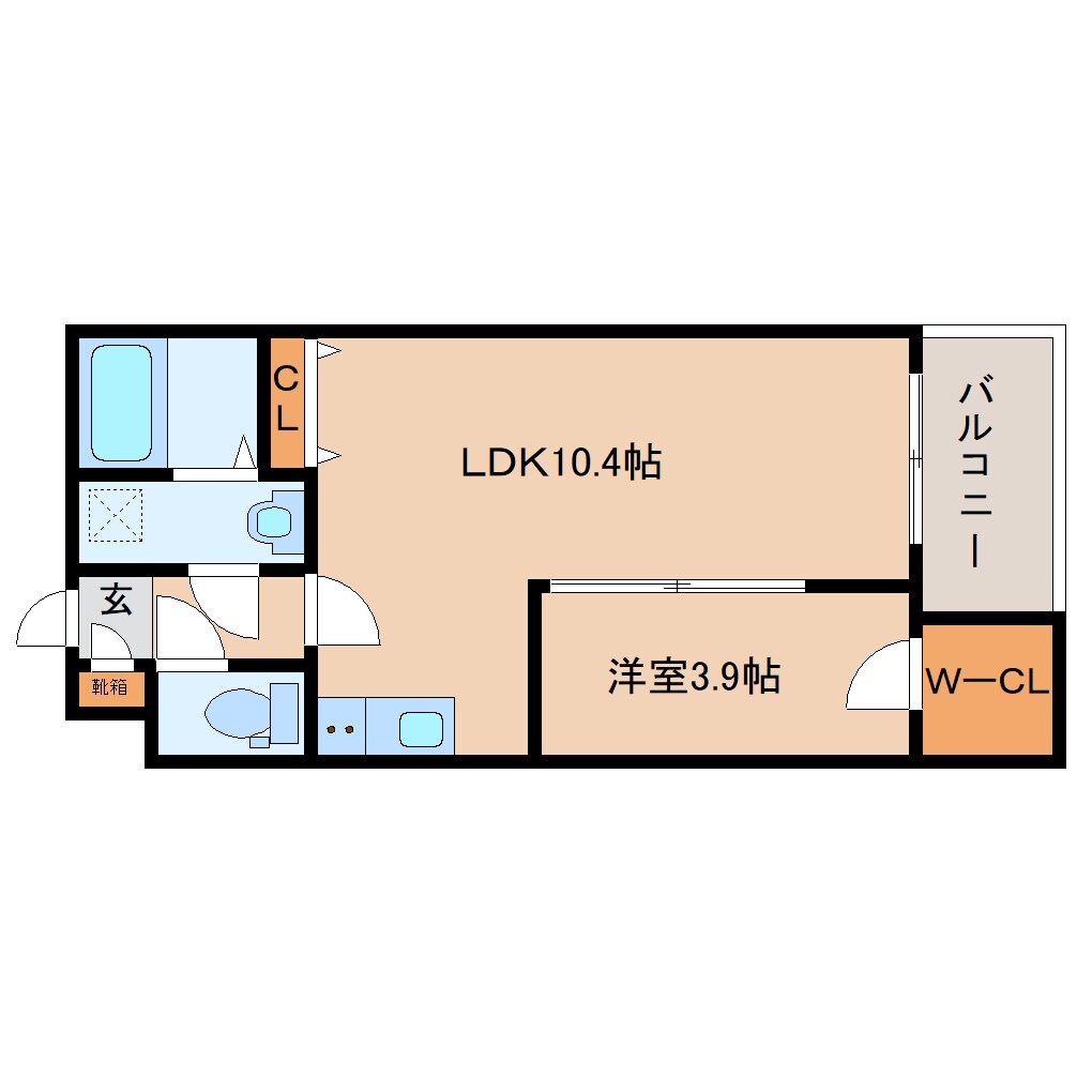 近鉄郡山駅 徒歩7分 2階の物件間取画像
