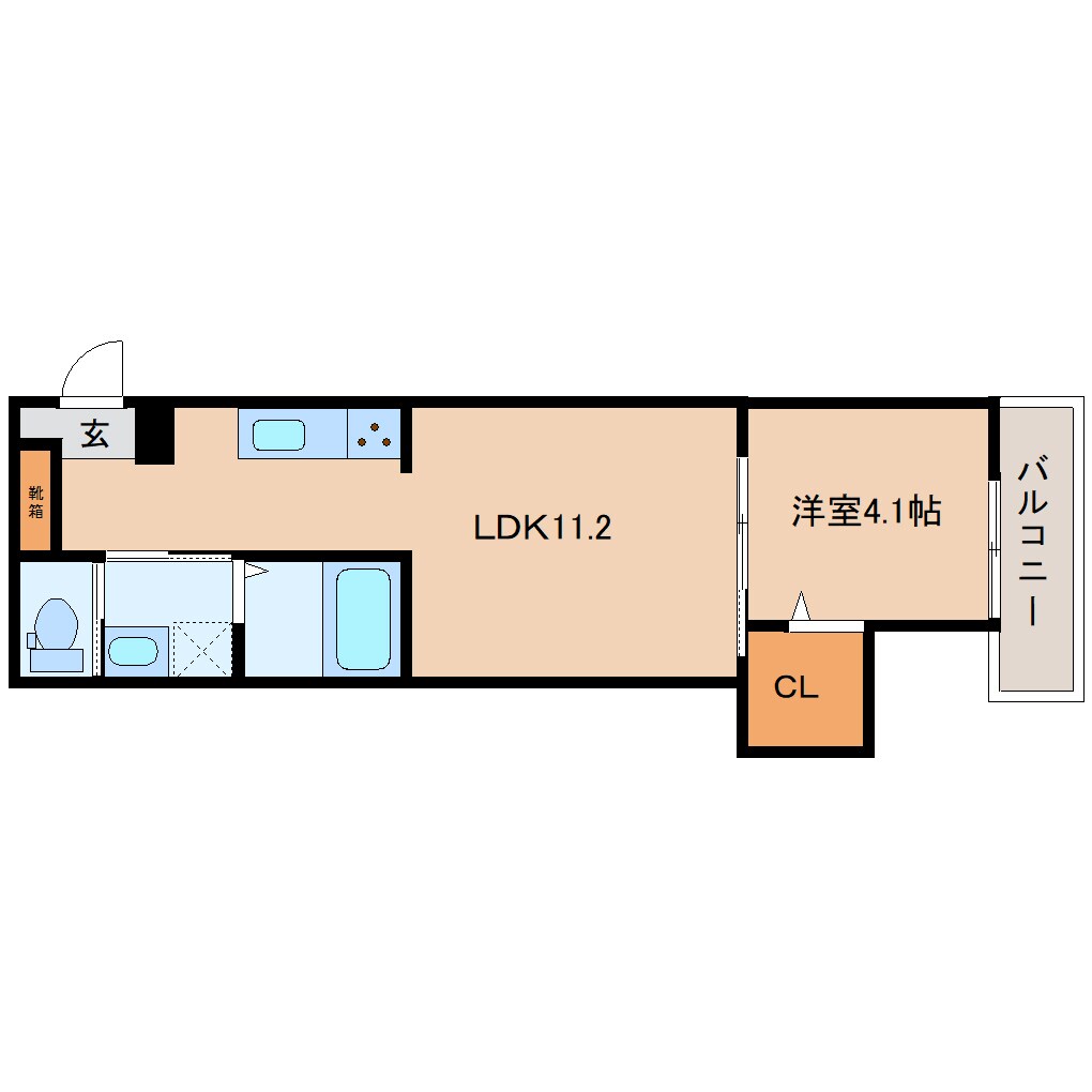 奈良県大和郡山市筒井町コーポ 1階の物件間取画像