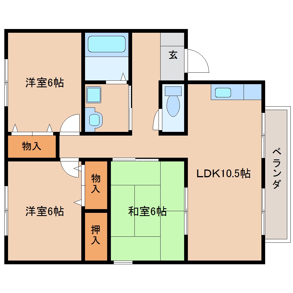 大和西大寺駅 バス10分  押熊下車：停歩2分 1階の物件間取画像