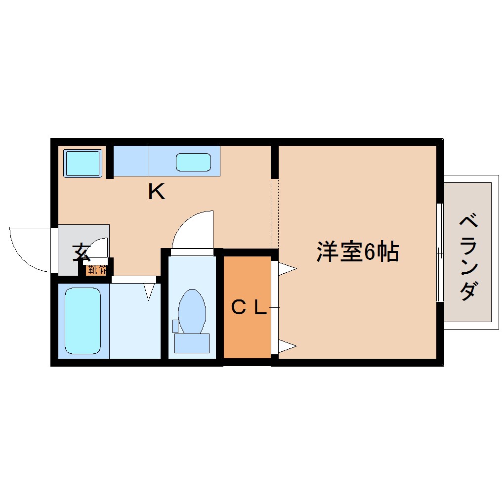 京都府相楽郡精華町大字祝園小字砂子田コーポ 1階の物件間取画像