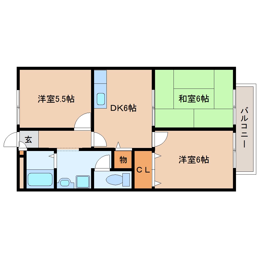 尼ケ辻駅 徒歩5分 2階の物件間取画像