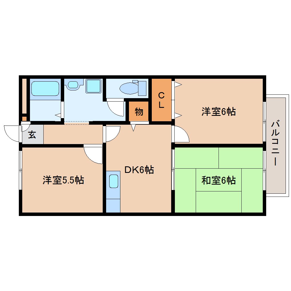 尼ケ辻駅 徒歩5分 2階の物件間取画像