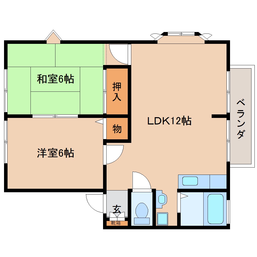 西ノ京駅 徒歩17分 2階の物件間取画像