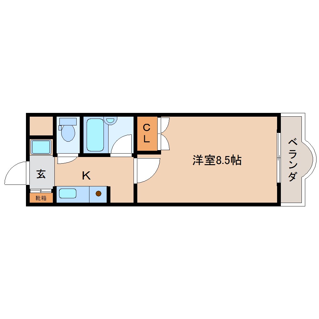 大和西大寺駅 徒歩15分 1階の物件間取画像