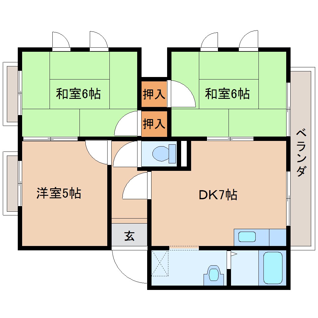 高の原駅 バス10分  押熊北口下車：停歩6分 2階の物件間取画像