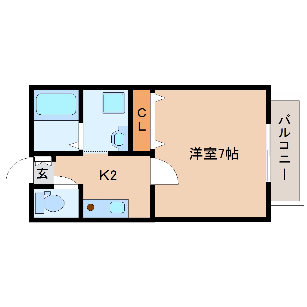 大和西大寺駅 徒歩9分 2階の物件間取画像