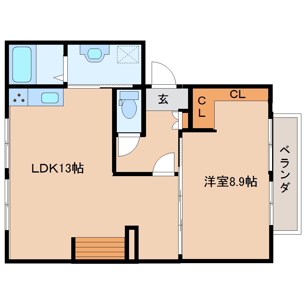 尼ケ辻駅 徒歩15分 2階の物件間取画像