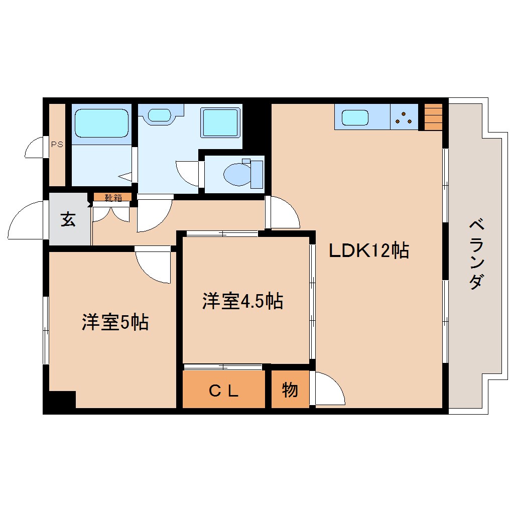 大和西大寺駅 徒歩12分 4階の物件間取画像