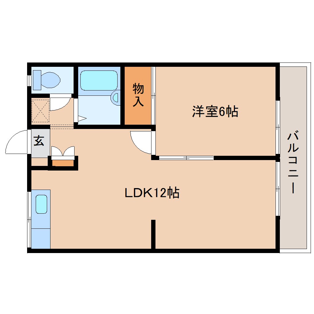 奈良県奈良市平松2丁目コーポ 1階の物件間取画像