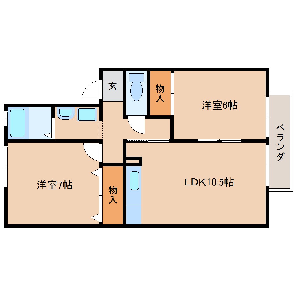 大和西大寺駅 徒歩13分 2階の物件間取画像