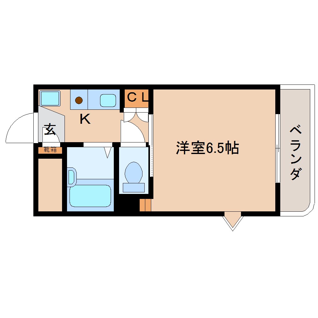 奈良県奈良市佐紀町マンション 3階の物件間取画像