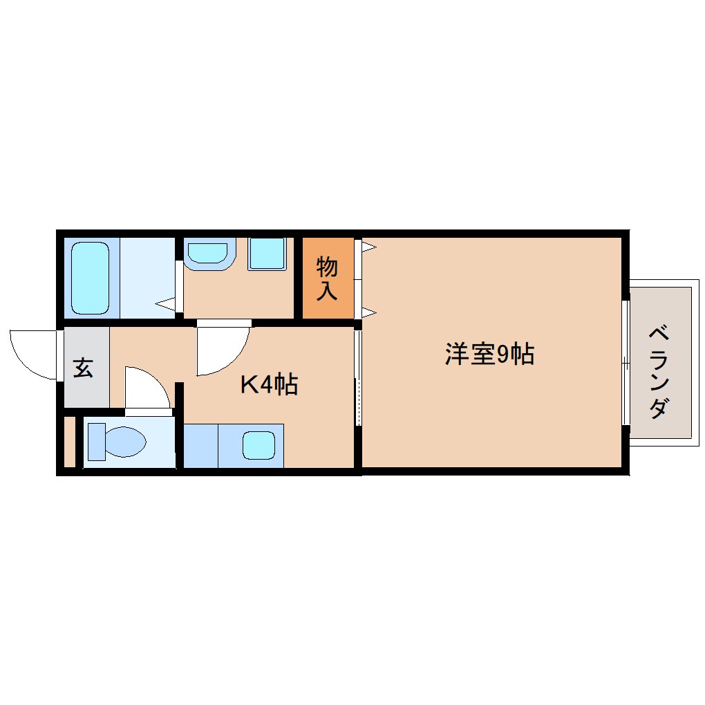 大和西大寺駅 徒歩8分 2階の物件間取画像