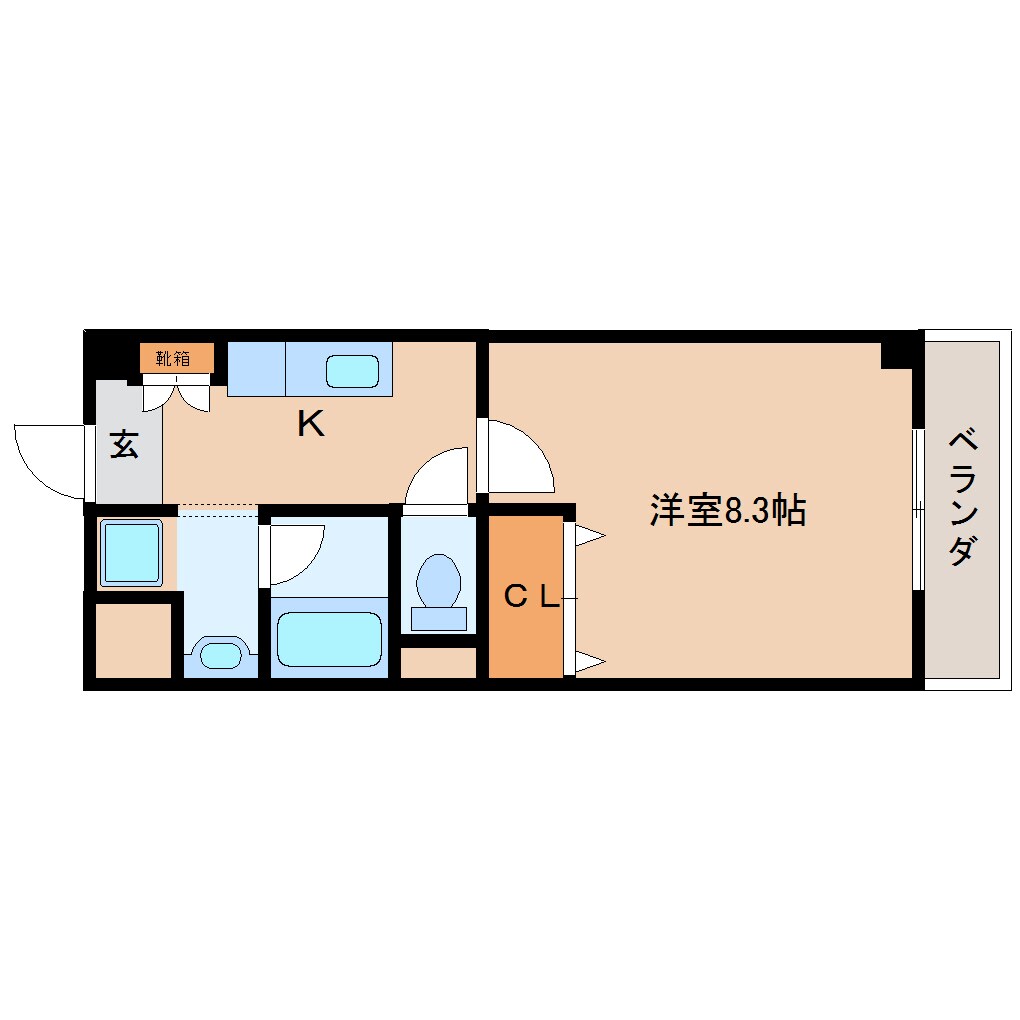 尼ケ辻駅 徒歩10分 2階の物件間取画像