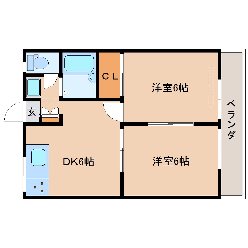 尼ケ辻駅 徒歩12分 2階の物件間取画像