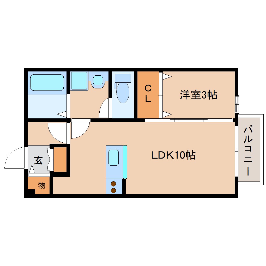 大和西大寺駅 徒歩7分 2階の物件間取画像