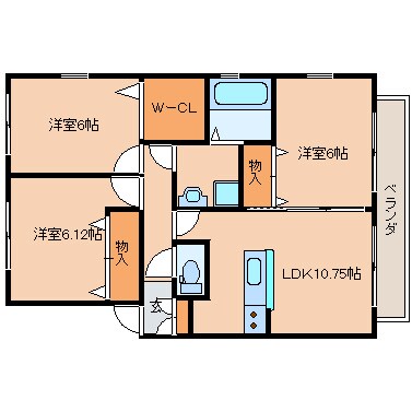 尼ケ辻駅 徒歩15分 2階の物件間取画像