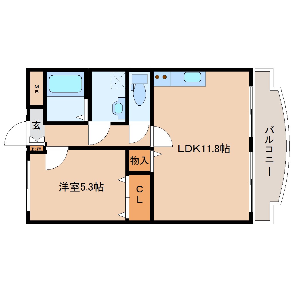菖蒲池駅 徒歩7分 2階の物件間取画像