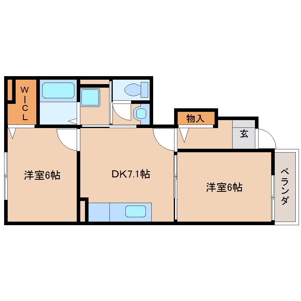 大和西大寺駅 徒歩19分 1階の物件間取画像