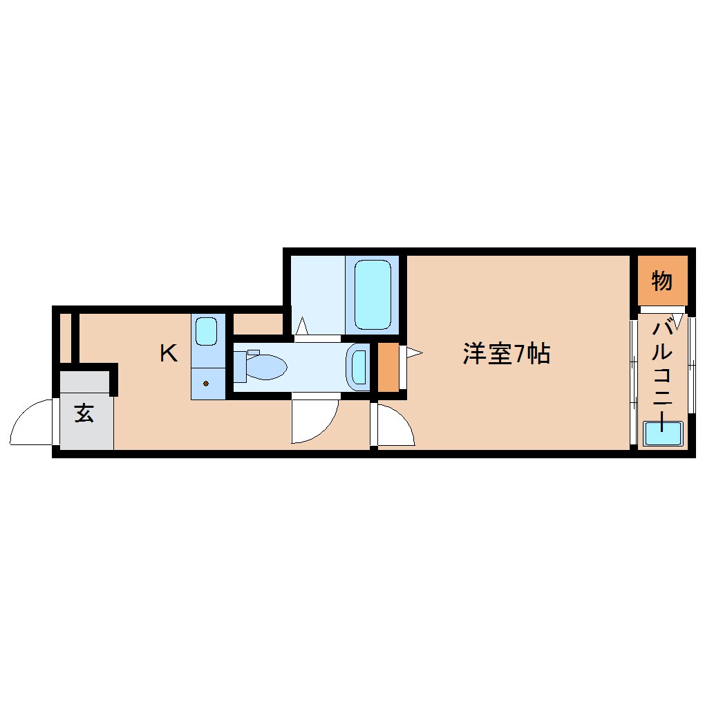 大和西大寺駅 徒歩7分 1階の物件間取画像