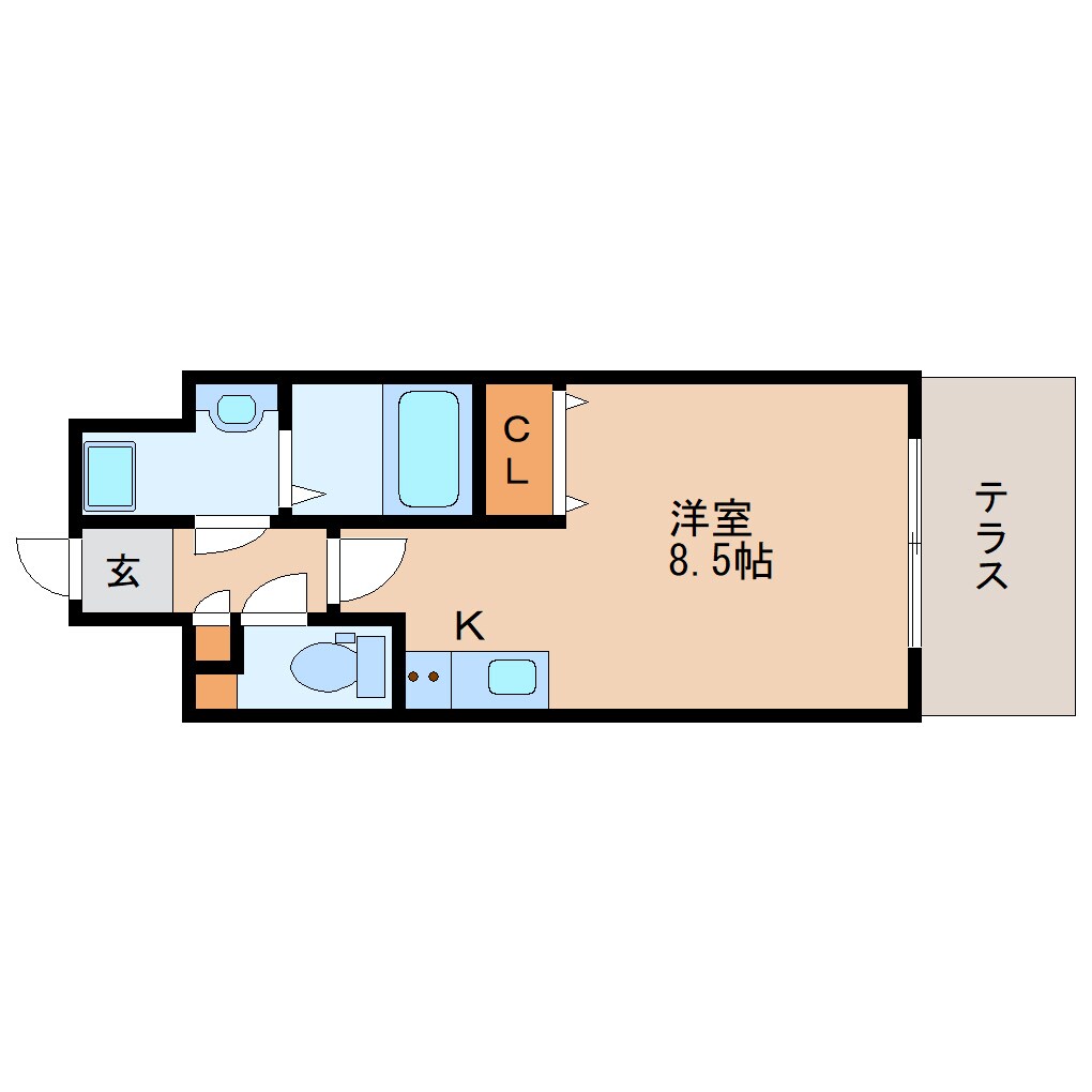 大和西大寺駅 徒歩3分 1階の物件間取画像