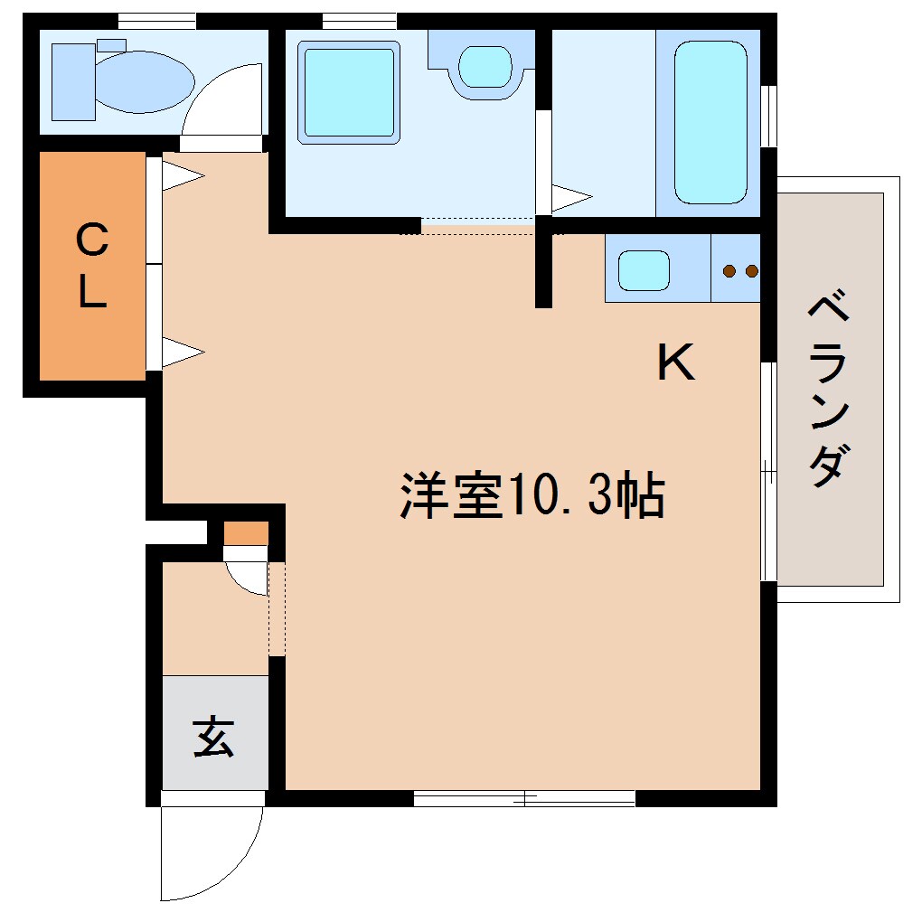 奈良県奈良市尼辻西町コーポ 1階の物件間取画像
