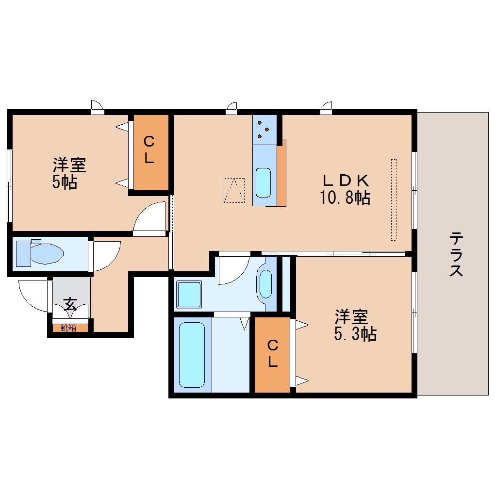 京都府相楽郡精華町大字下狛小字拝殿ハイツ 1階の物件間取画像