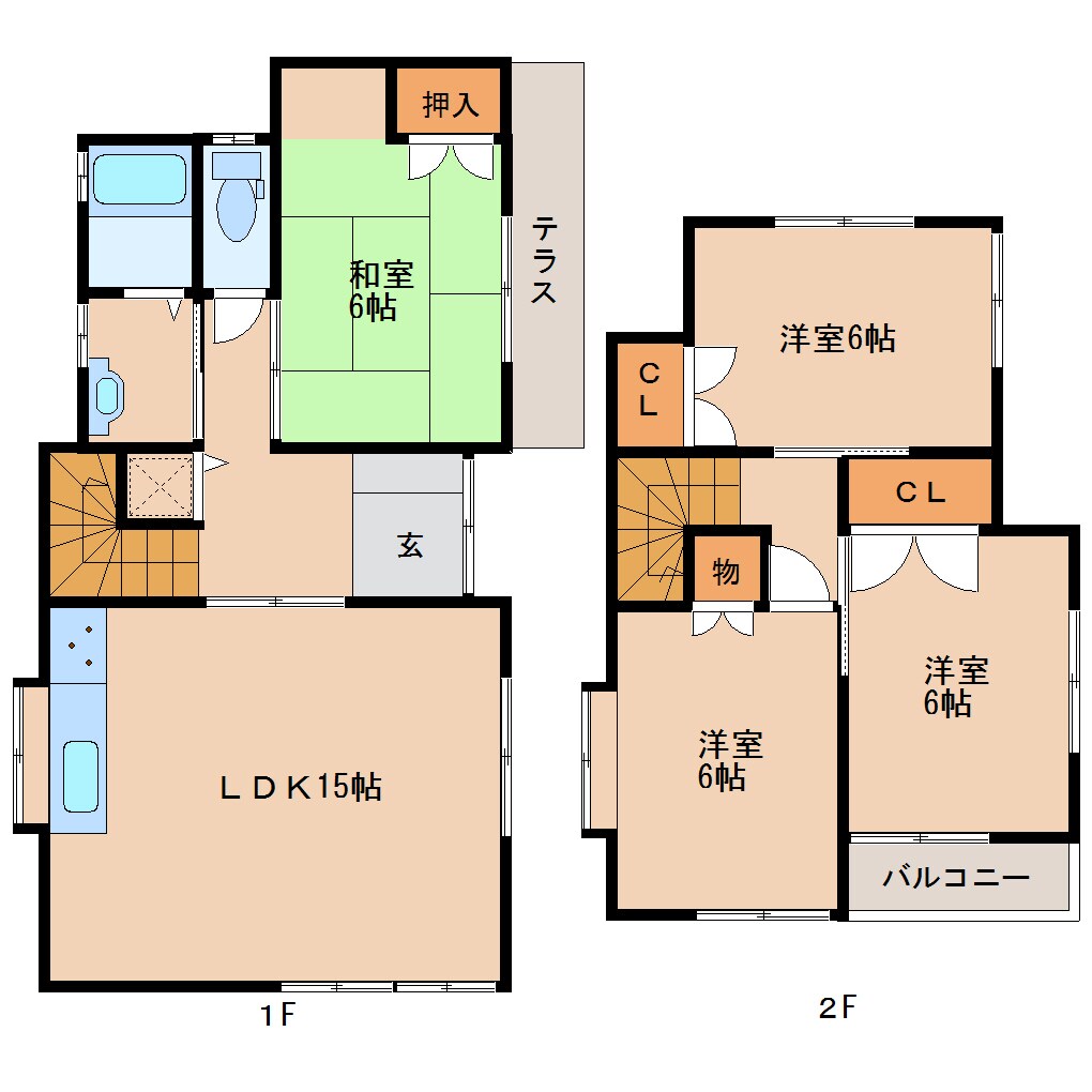 菖蒲池駅 徒歩11分 1階の物件間取画像