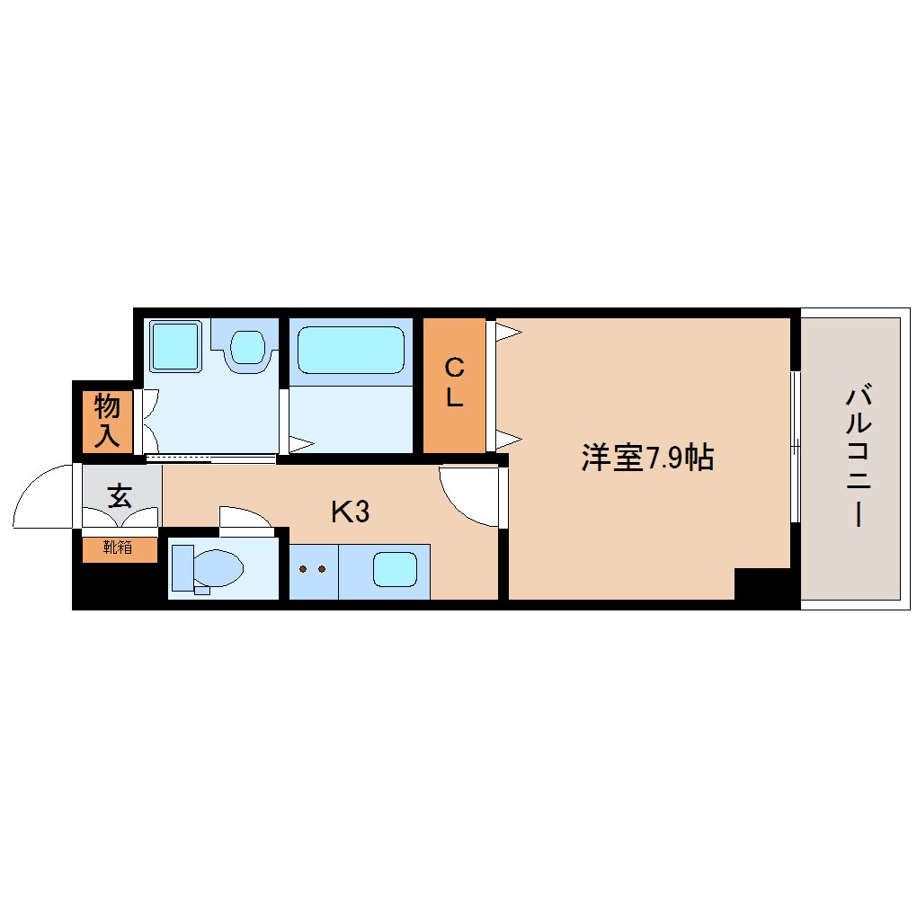 大和西大寺駅 徒歩2分 6階の物件間取画像