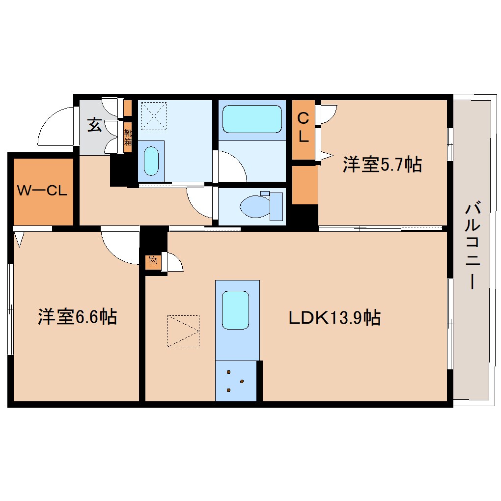 大和西大寺駅 徒歩9分 1階の物件間取画像