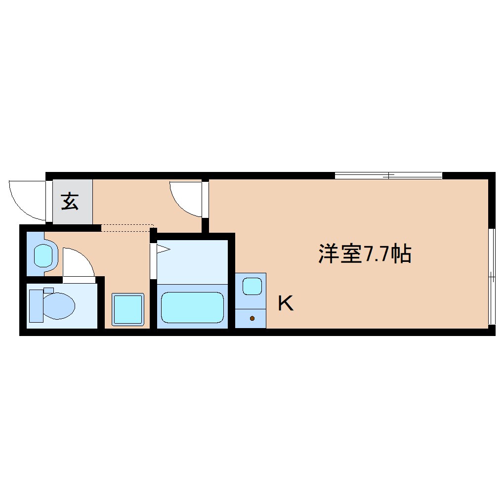 奈良県奈良市佐紀町コーポ 1階の物件間取画像