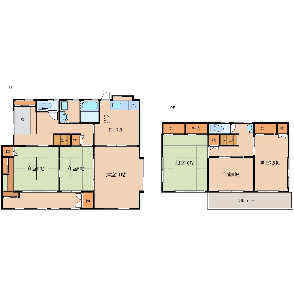 西ノ京駅 徒歩16分 1-2階の物件間取画像
