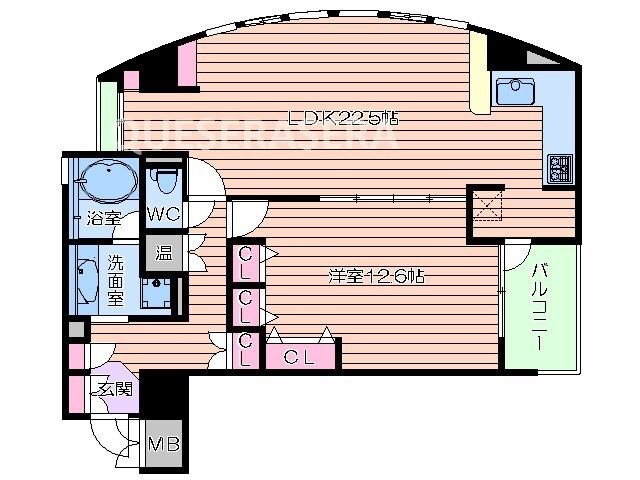 グレンパーク梅田北の物件間取画像