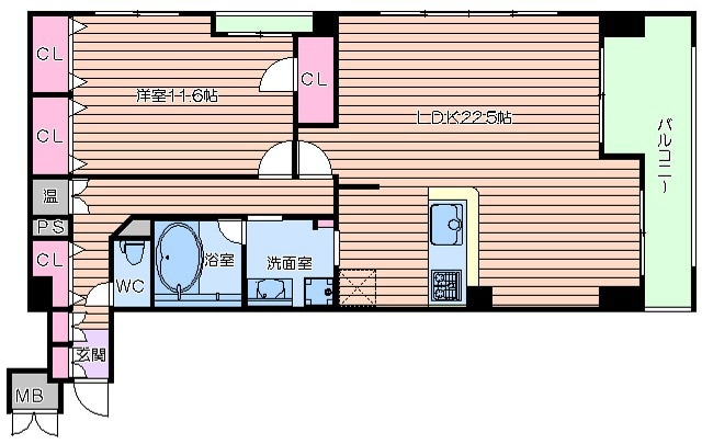 グレンパーク梅田北の物件間取画像