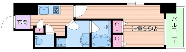 プレジオ東天満の物件間取画像
