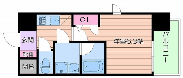 アスヴェル南森町の物件間取画像