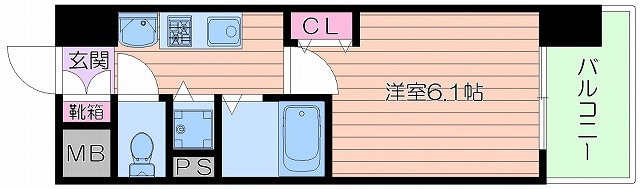 プレサンス天満橋アンジェの物件間取画像