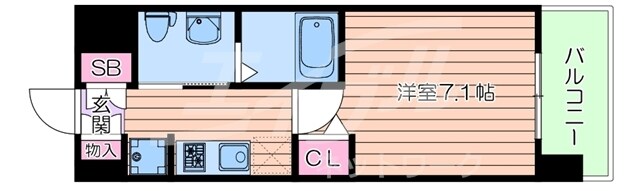 エグゼ天神橋の物件間取画像