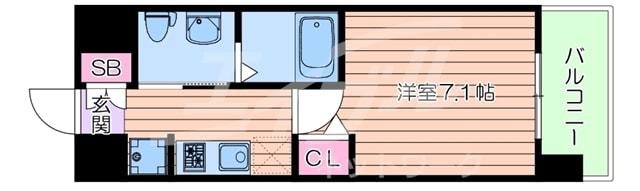 エグゼ天神橋の物件間取画像