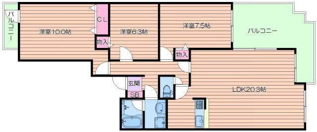 ビレッジアール大淀南の物件間取画像