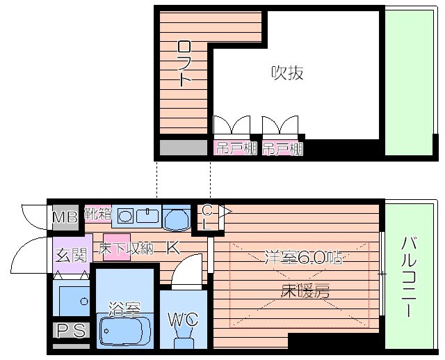 エステムコート梅田東アクアパレスの物件間取画像