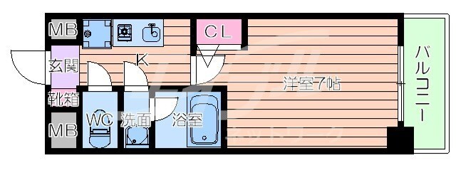 ルクレ新町レジデンスの物件間取画像