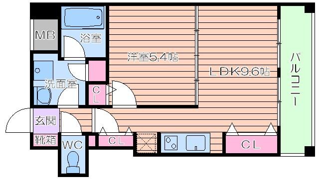 アーデンタワー立売堀の物件間取画像