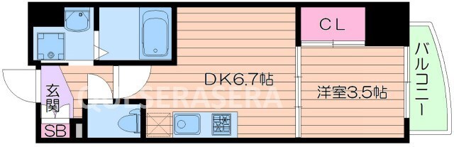 SERENITE堺筋本町SUDの物件間取画像