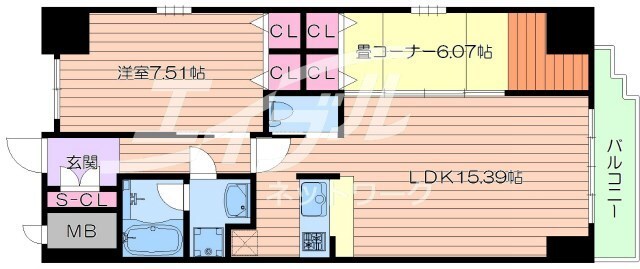 堺筋本町駅 徒歩7分 2階の物件間取画像