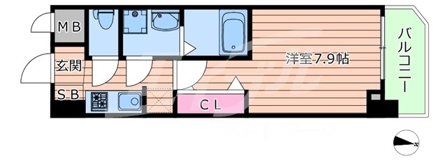 S-RESIDENCE堺筋本町Unoの物件間取画像